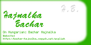 hajnalka bachar business card